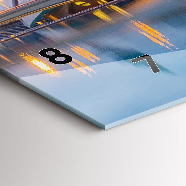 Zegar poziomy Miasto zachód słońca