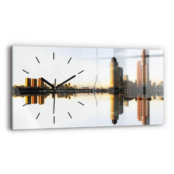 Zegar poziomy Miasto nad rzeką