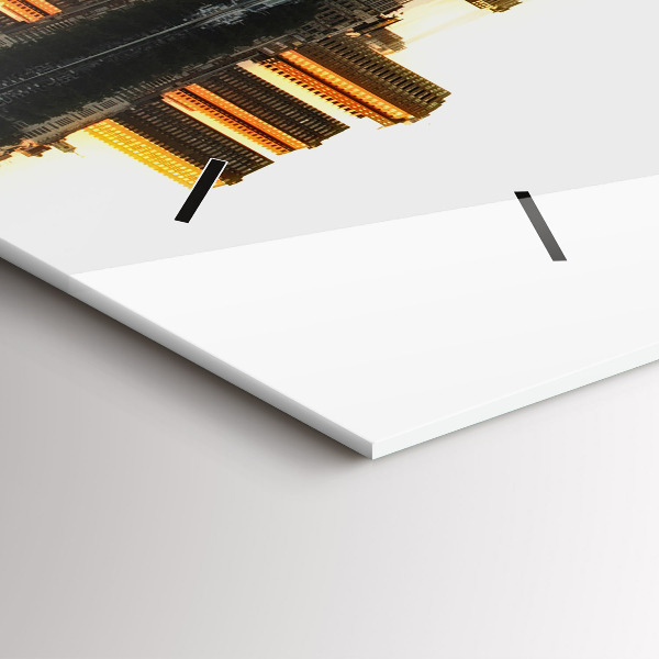 Zegar poziomy Miasto nad rzeką