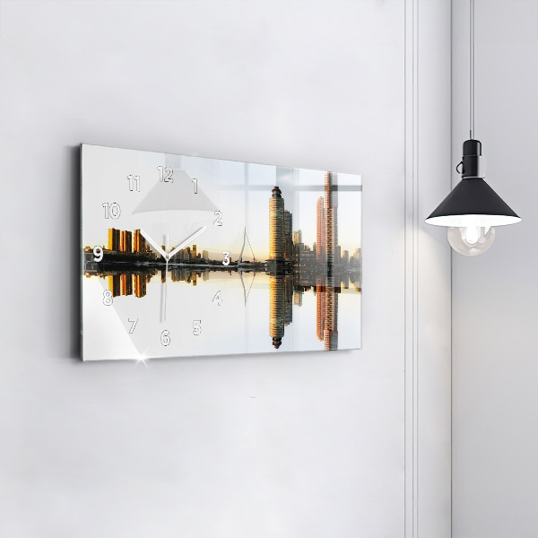 Zegar poziomy Miasto nad rzeką