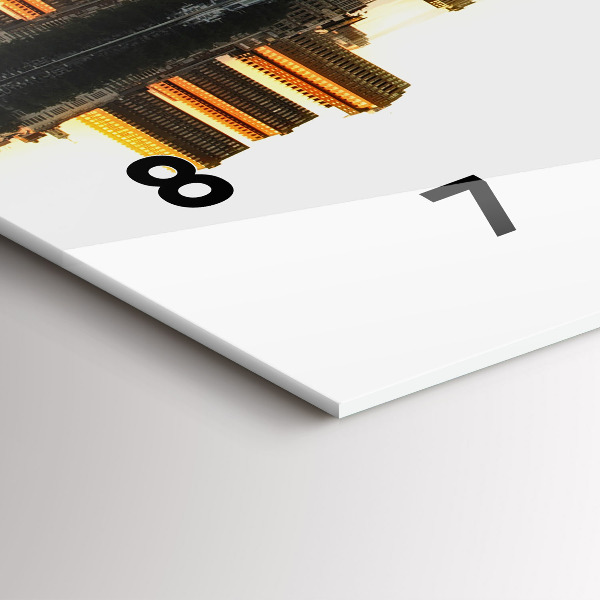 Zegar poziomy Miasto nad rzeką