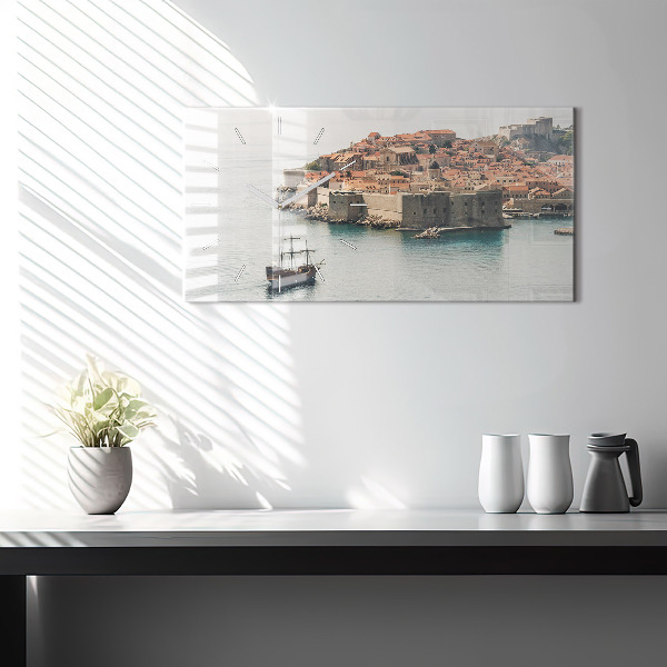 Zegar poziomy Żaglowiec w Dubrowniku