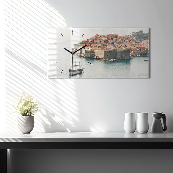 Zegar poziomy Żaglowiec w Dubrowniku