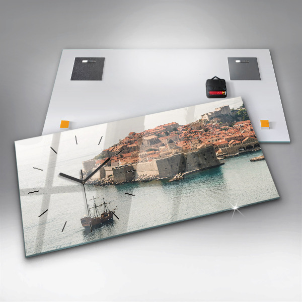 Zegar poziomy Żaglowiec w Dubrowniku