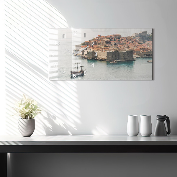 Zegar poziomy Żaglowiec w Dubrowniku