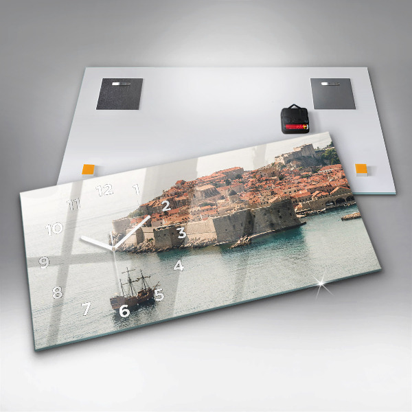 Zegar poziomy Żaglowiec w Dubrowniku