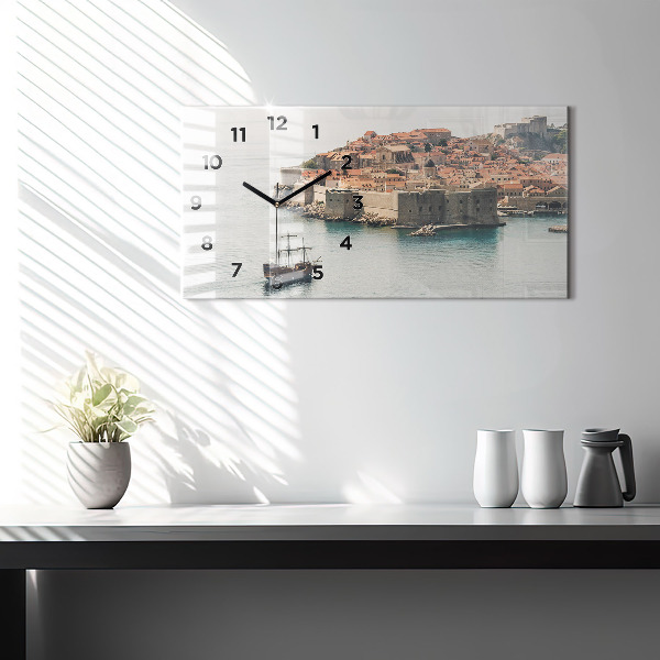 Zegar poziomy Żaglowiec w Dubrowniku