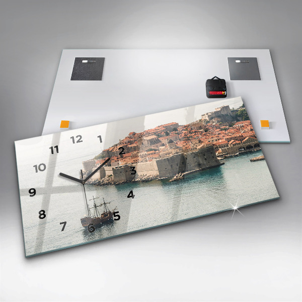 Zegar poziomy Żaglowiec w Dubrowniku