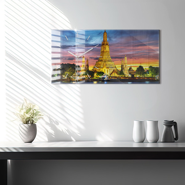 Zegar ścienny poziomy Świątynia w Bangkoku