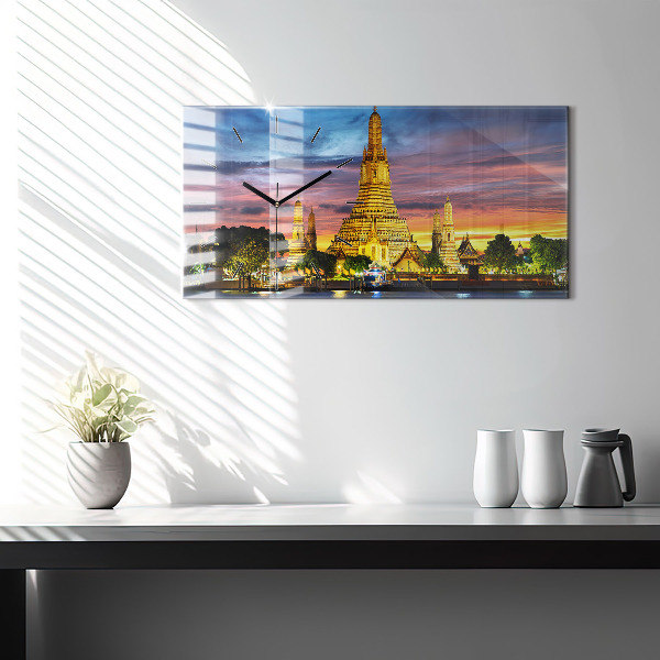 Zegar ścienny poziomy Świątynia w Bangkoku