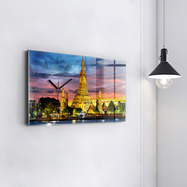 Zegar ścienny poziomy Świątynia w Bangkoku