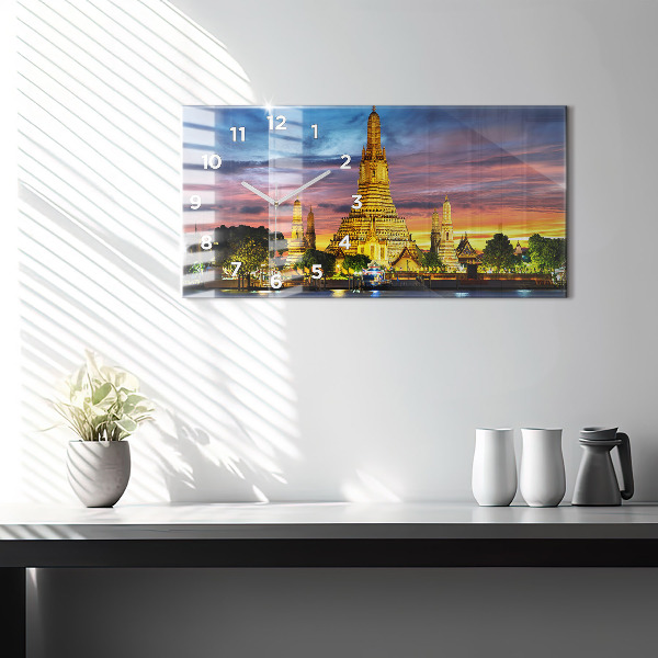 Zegar ścienny poziomy Świątynia w Bangkoku