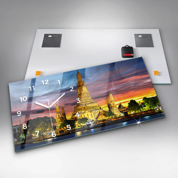 Zegar ścienny poziomy Świątynia w Bangkoku