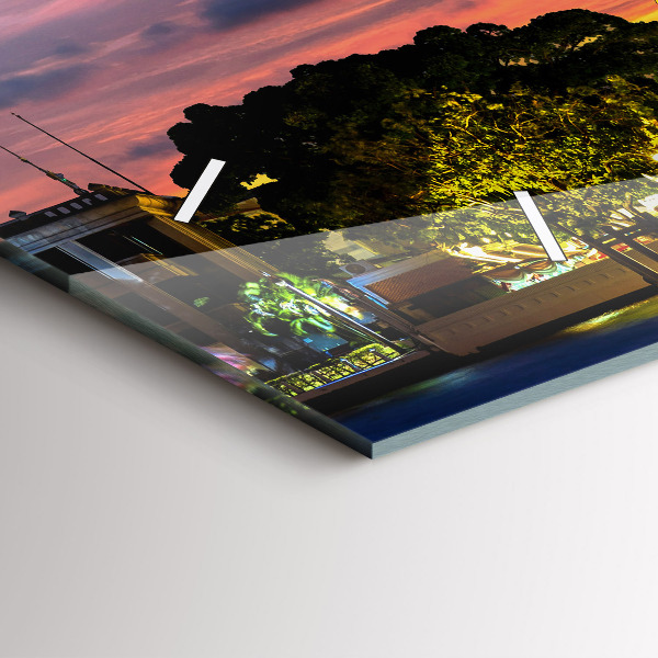 Zegar ścienny poziomy Świątynia w Bangkoku