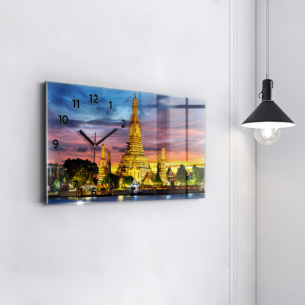 Zegar ścienny poziomy Świątynia w Bangkoku