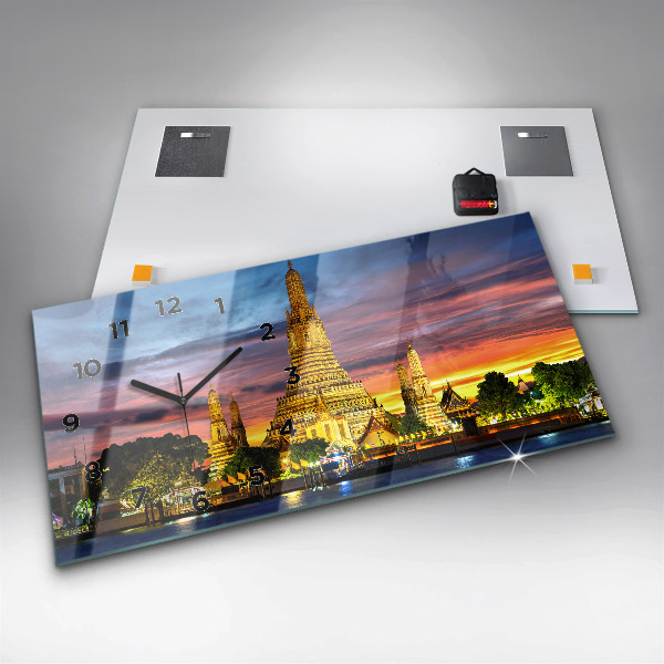 Zegar ścienny poziomy Świątynia w Bangkoku