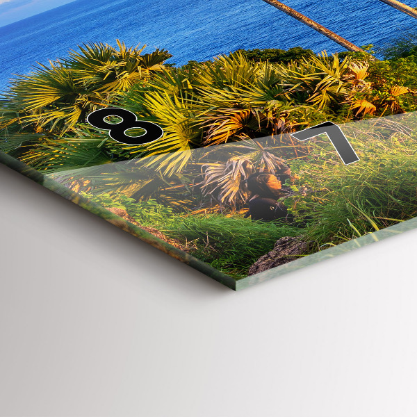 Zegar ścienny poziomy Phuket w Tajlandii