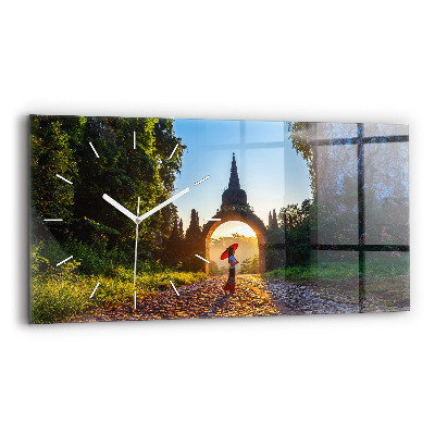 Zegar ścienny poziomy Park Surat Thani Tajlandia