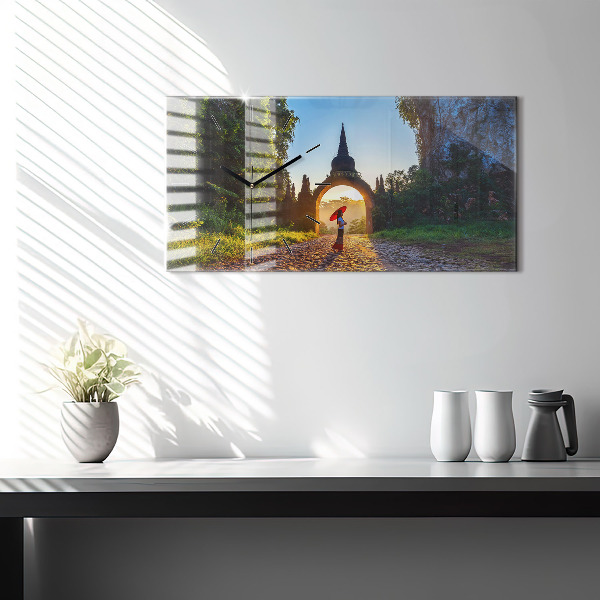 Zegar ścienny poziomy Park Surat Thani Tajlandia