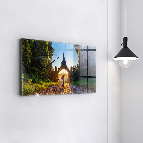 Zegar ścienny poziomy Park Surat Thani Tajlandia