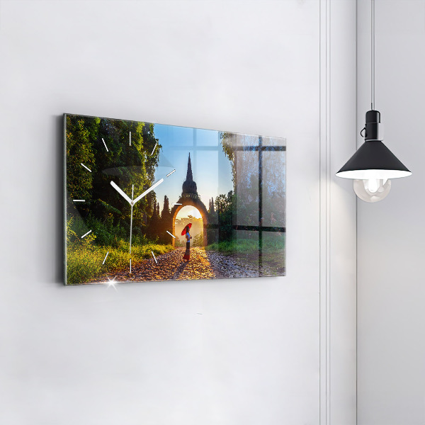 Zegar ścienny poziomy Park Surat Thani Tajlandia