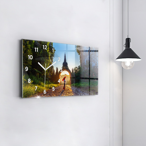 Zegar ścienny poziomy Park Surat Thani Tajlandia