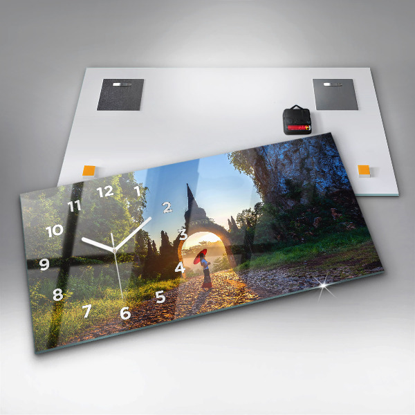 Zegar ścienny poziomy Park Surat Thani Tajlandia