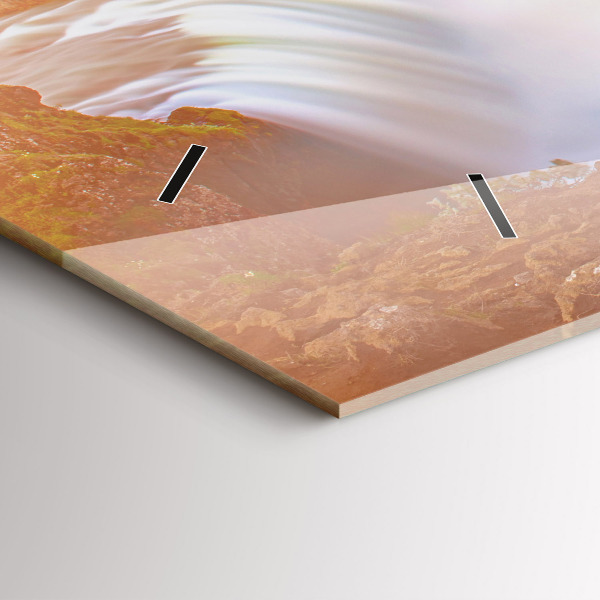 Zegar ścienny poziomy Godafoss na Islandii