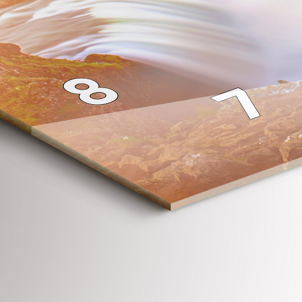 Zegar ścienny poziomy Godafoss na Islandii