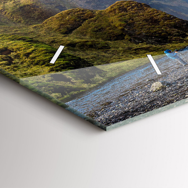 Zegar ścienny poziomy Wodospad w Islandii