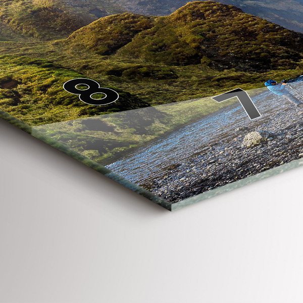 Zegar ścienny poziomy Wodospad w Islandii