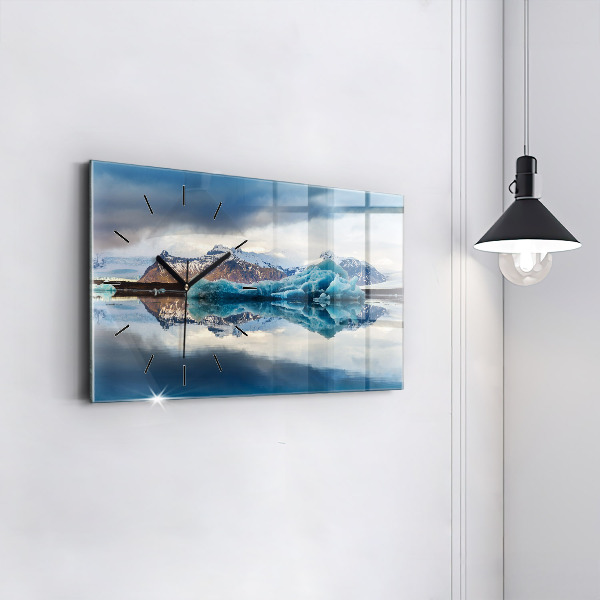 Zegar ścienny poziomy Jezioro Jokulsarlon Islandia