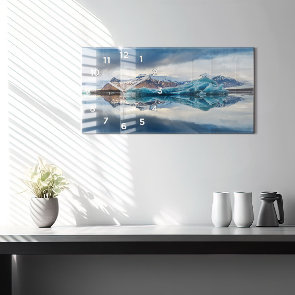 Zegar ścienny poziomy Jezioro Jokulsarlon Islandia