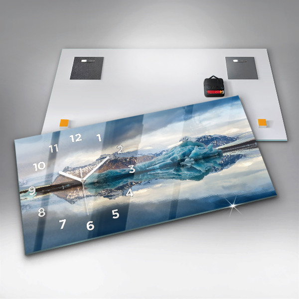 Zegar ścienny poziomy Jezioro Jokulsarlon Islandia