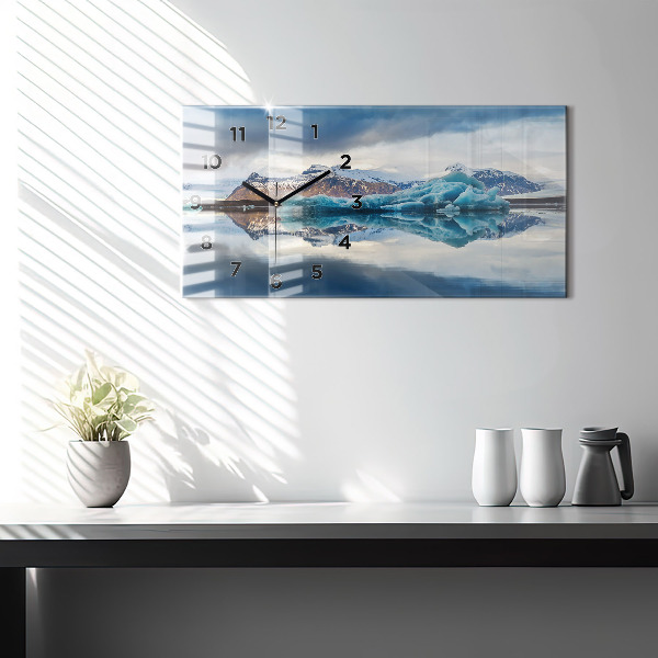 Zegar ścienny poziomy Jezioro Jokulsarlon Islandia