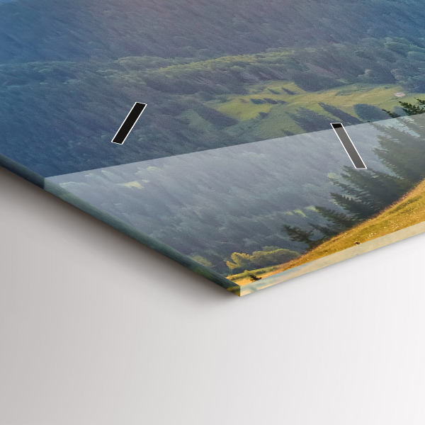 Zegar ścienny poziomy Krajobraz z lasami