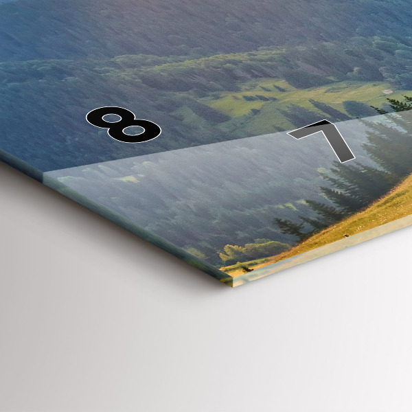 Zegar ścienny poziomy Krajobraz z lasami