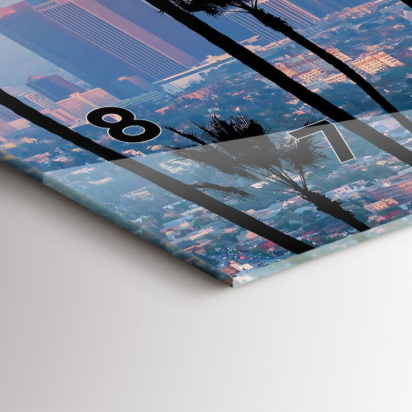 Zegar ścienny poziomy Zachód słońca Los Angeles