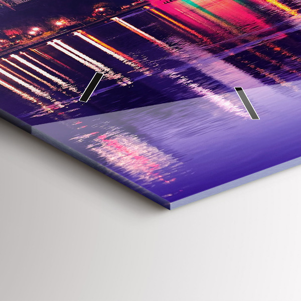 Zegar ścienny poziomy Orlando panorama miasta