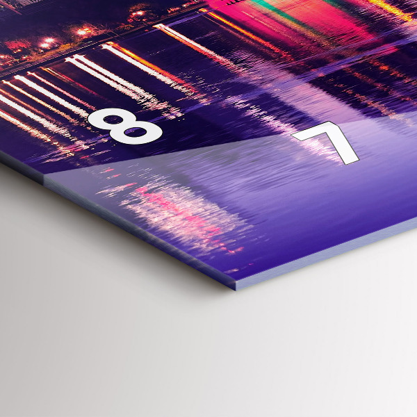 Zegar ścienny poziomy Orlando panorama miasta