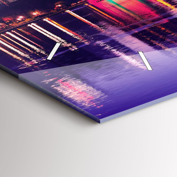 Zegar ścienny poziomy Orlando panorama miasta