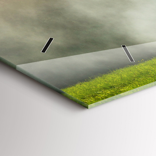 Zegar szklany poziomy Krajobraz gór