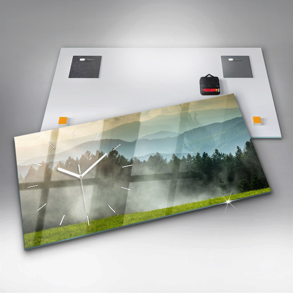 Zegar szklany poziomy Krajobraz gór