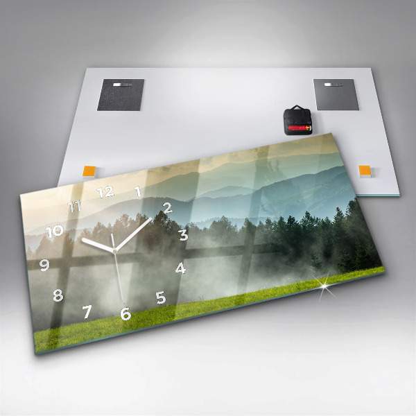 Zegar szklany poziomy Krajobraz gór