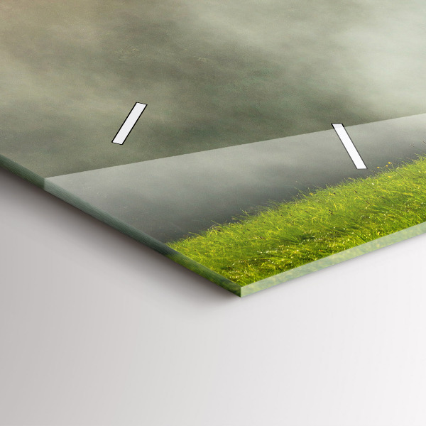 Zegar szklany poziomy Krajobraz gór