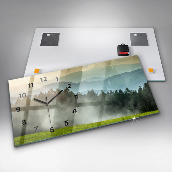 Zegar szklany poziomy Krajobraz gór