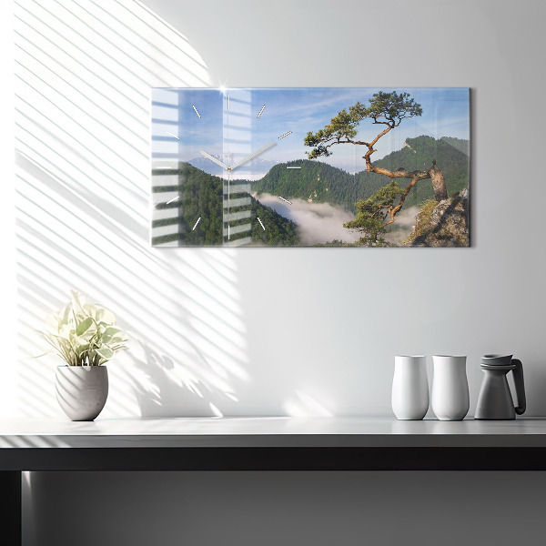 Zegar szklany poziomy Sokolica Wierch w Pieninach