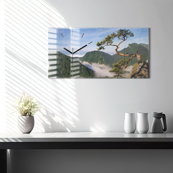 Zegar szklany poziomy Sokolica Wierch w Pieninach