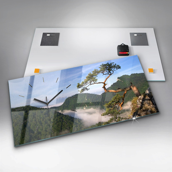 Zegar szklany poziomy Sokolica Wierch w Pieninach