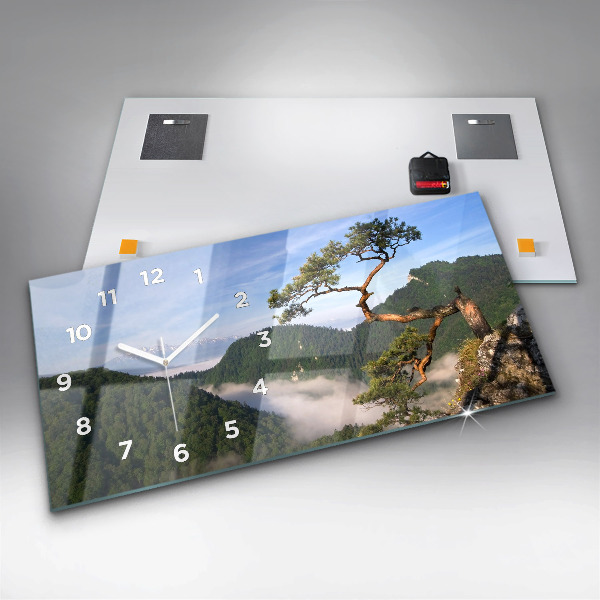 Zegar szklany poziomy Sokolica Wierch w Pieninach